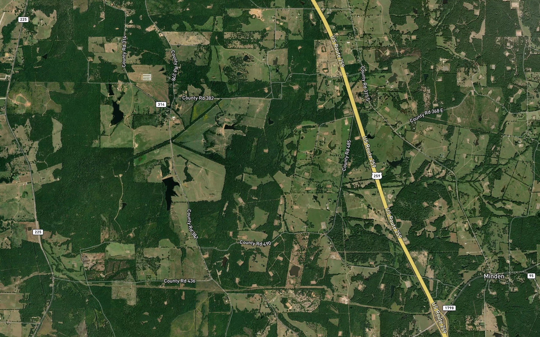 Satellite map of the Hays Creek