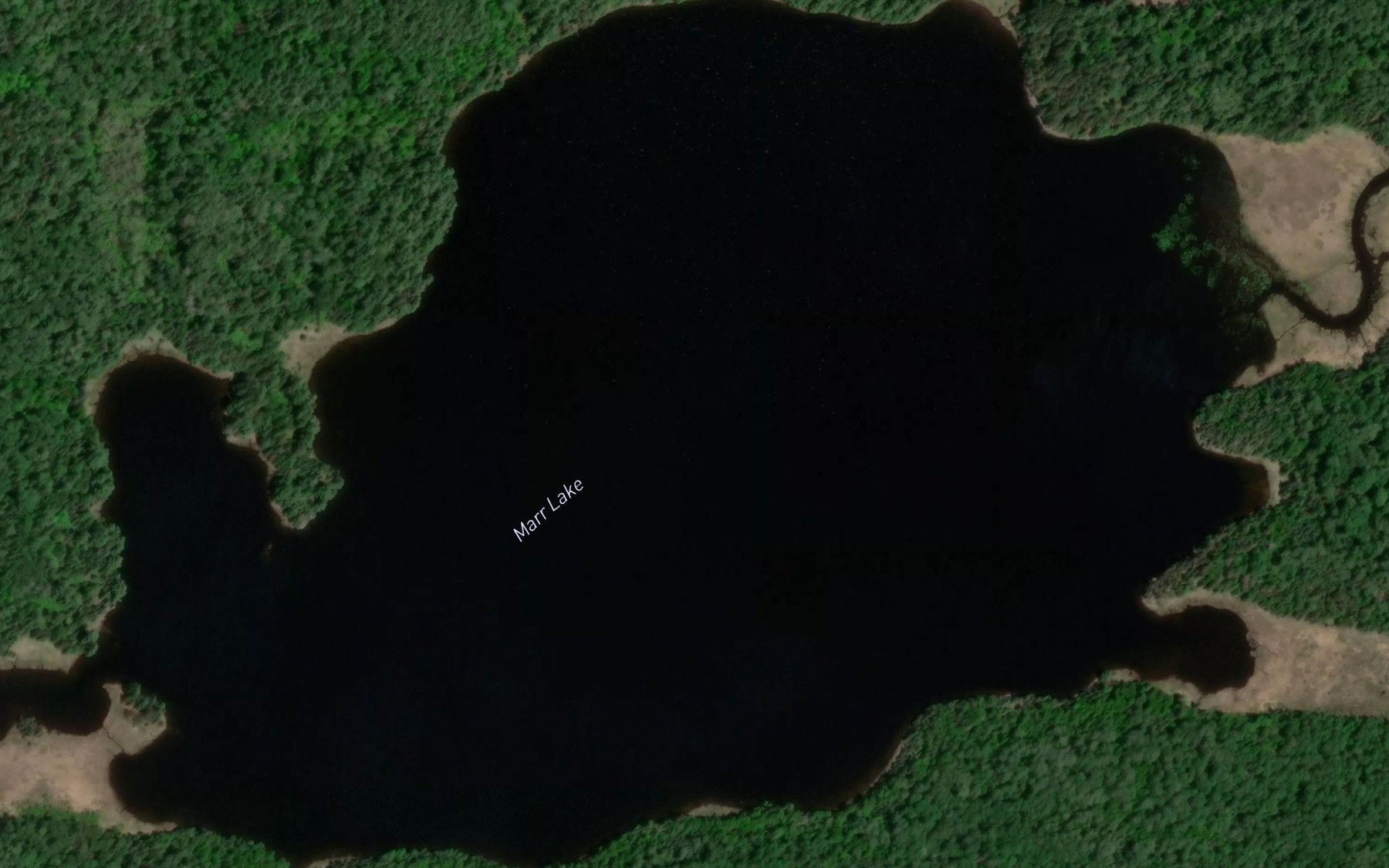 Satellite map of the Marr Lake