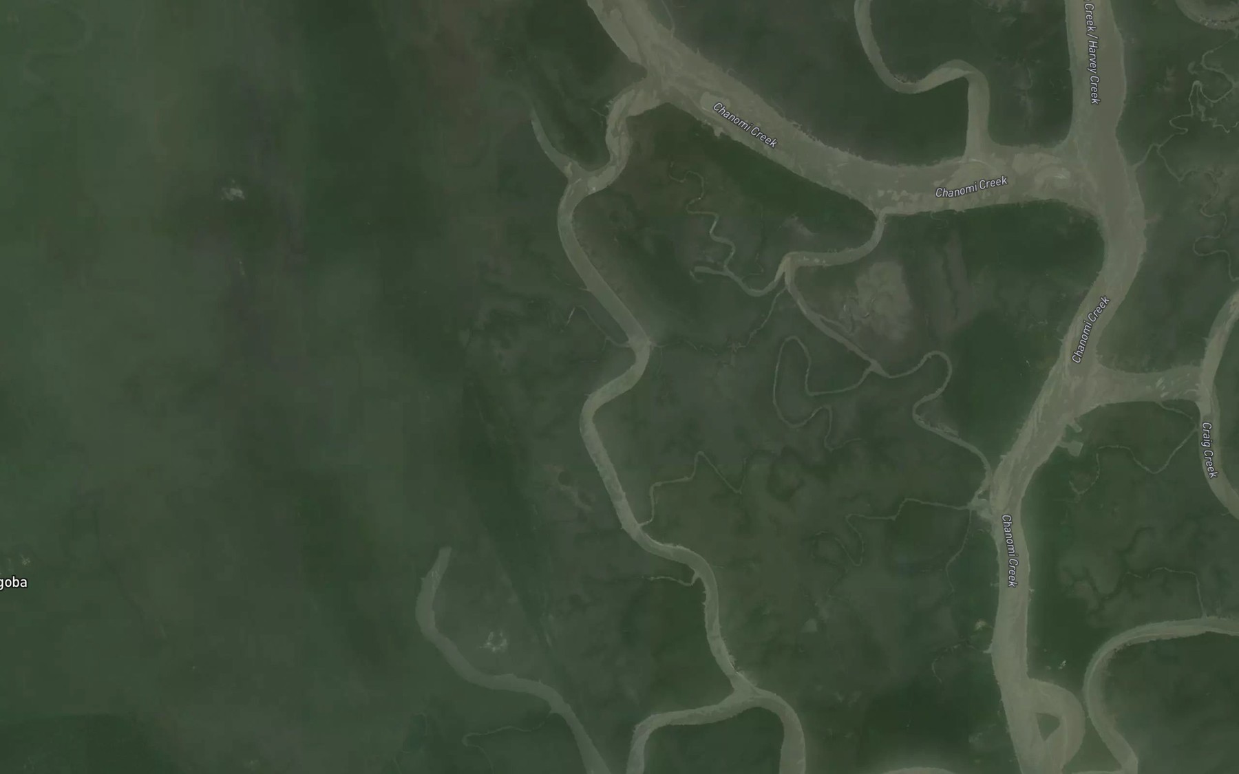 Satellite map of the Kantu Creek