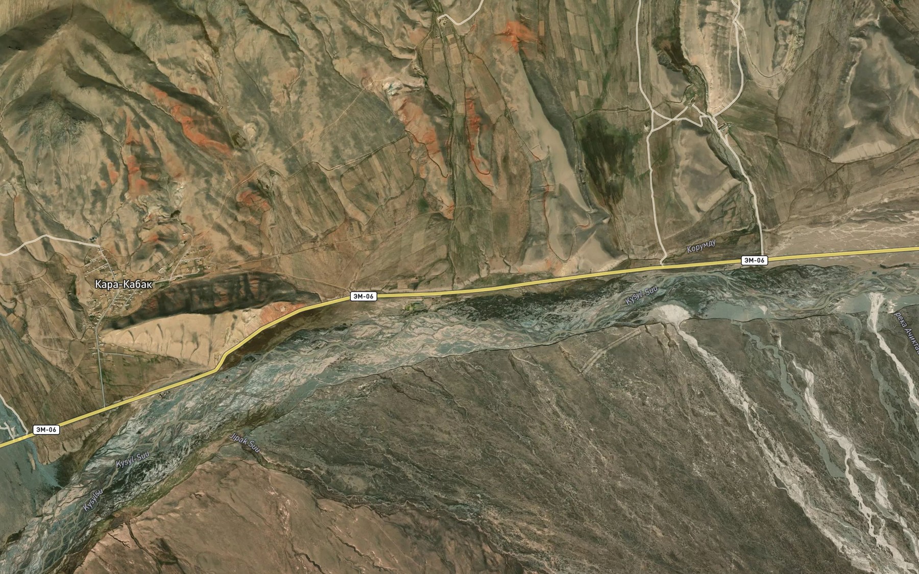 Satellite map of the Balykty