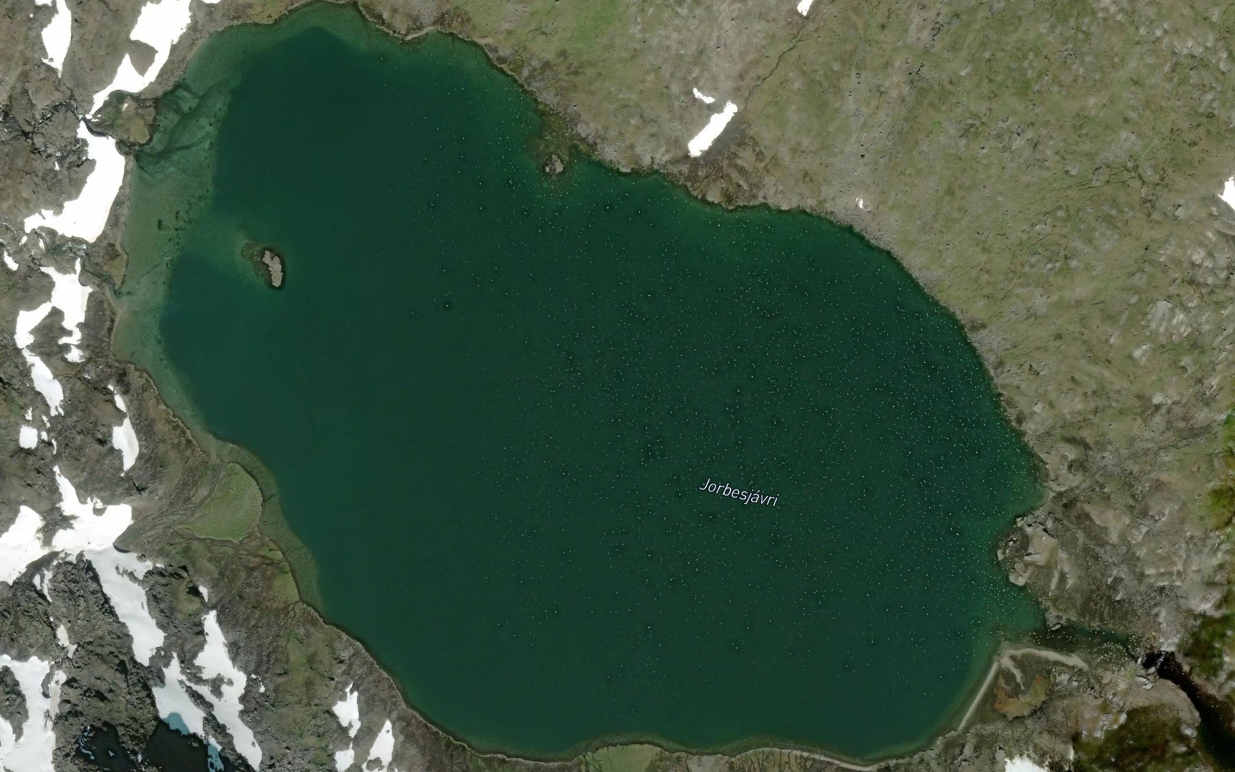 Satellite map of the Jorbesjavri