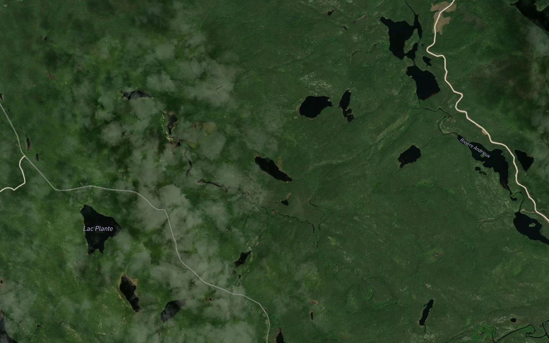 Satellite map of the Lac Salomon