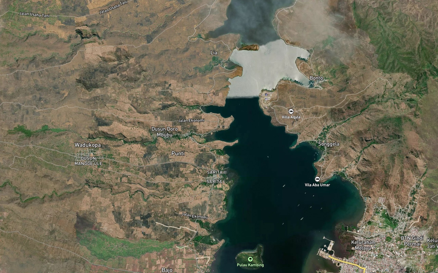 Satellite map of the Teluk Punti