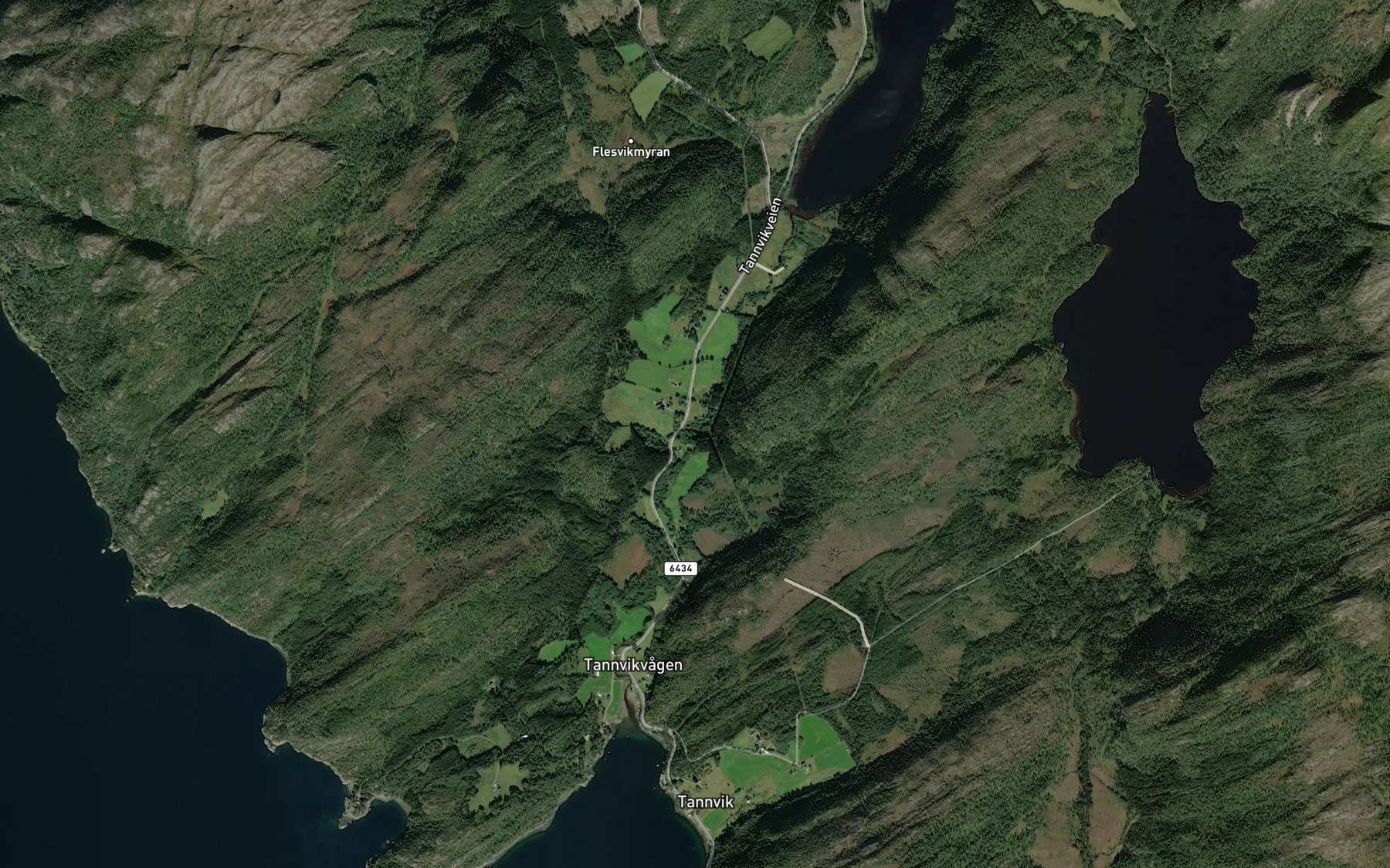 Satellite map of the Tannvikelva