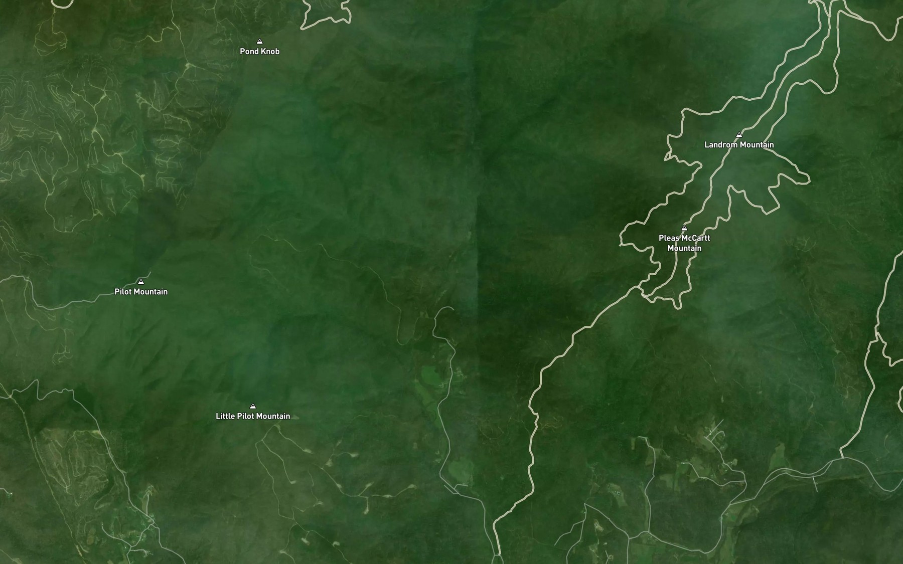 Satellite map of the Tom Branch