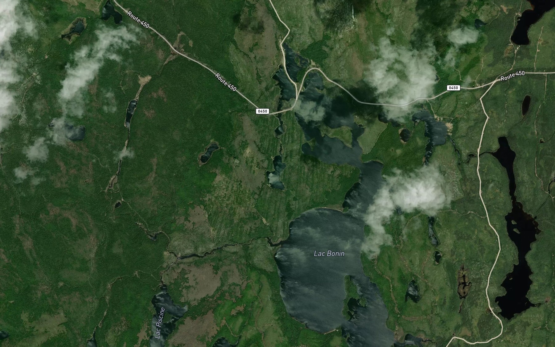 Satellite map of the Lac Barre
