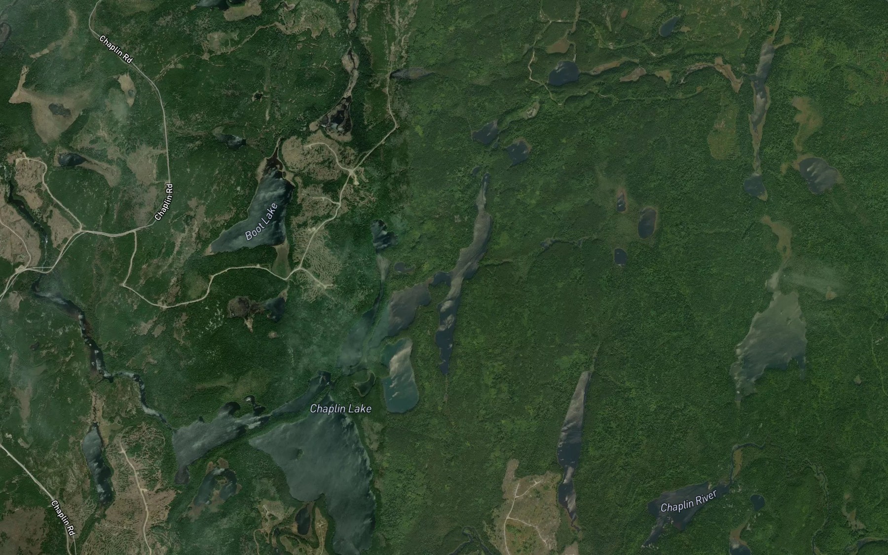 Satellite map of the East Chaplin Lake