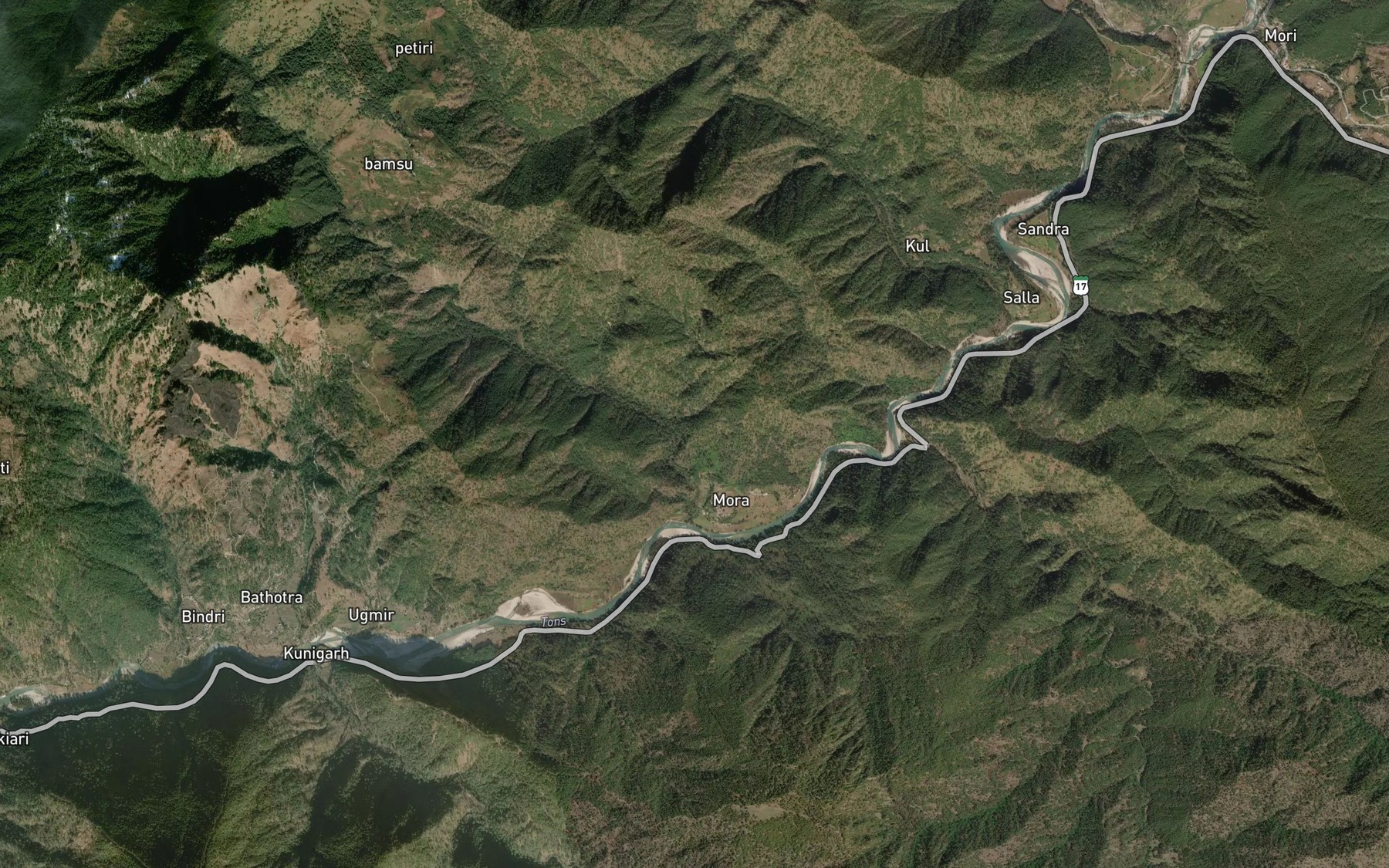Satellite map of the More Gad