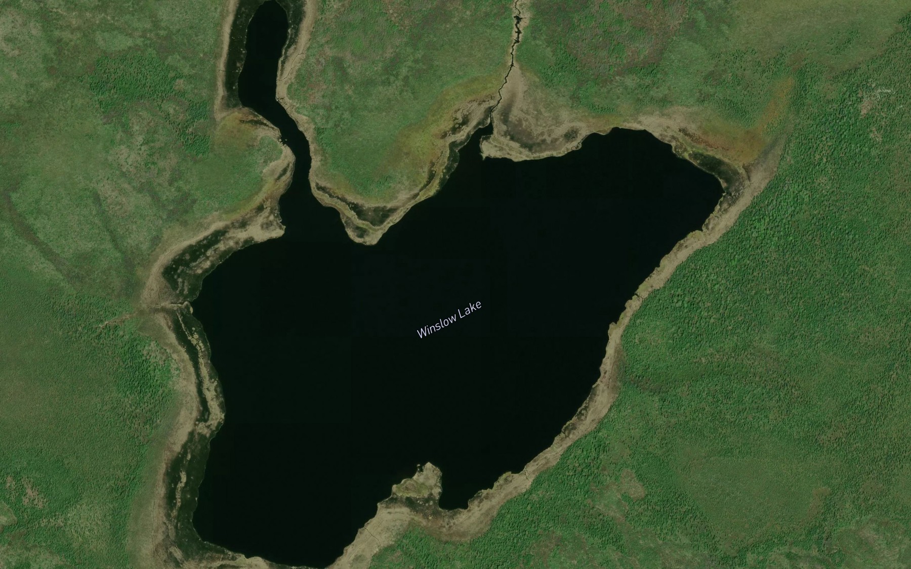 Satellite map of the Winslow Lake