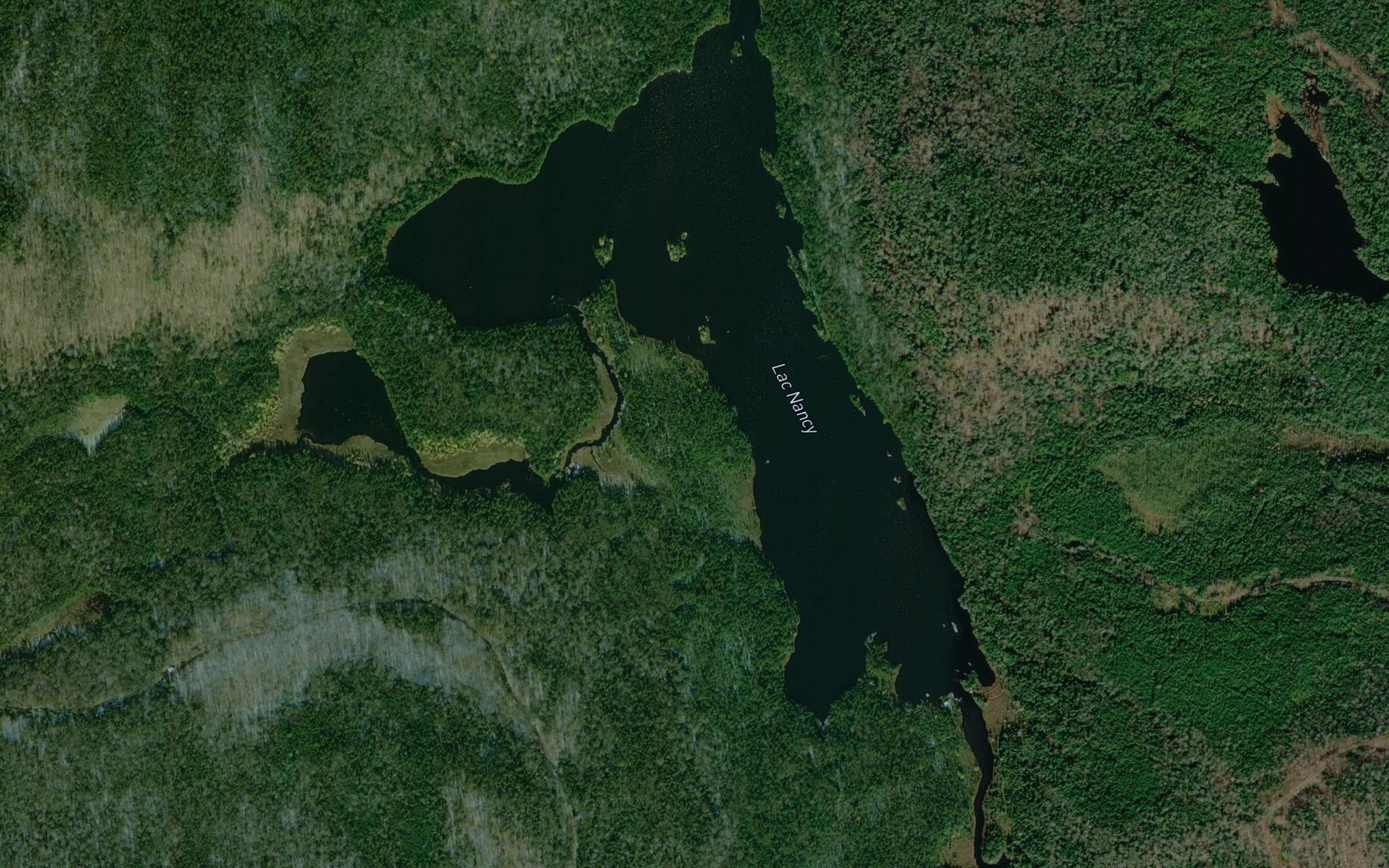 Satellite map of the Lac Nancy