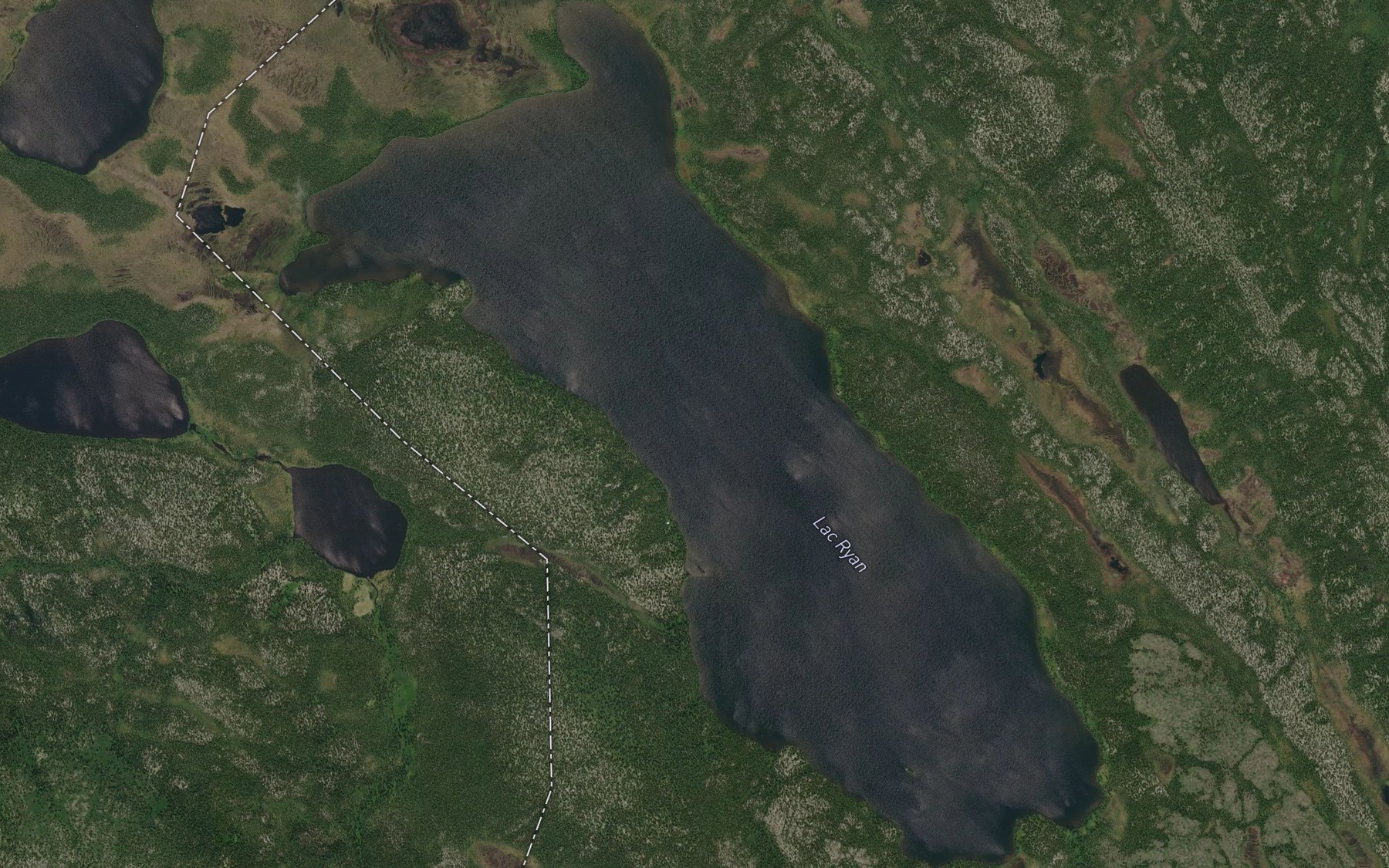 Satellite map of the Lac Ryan