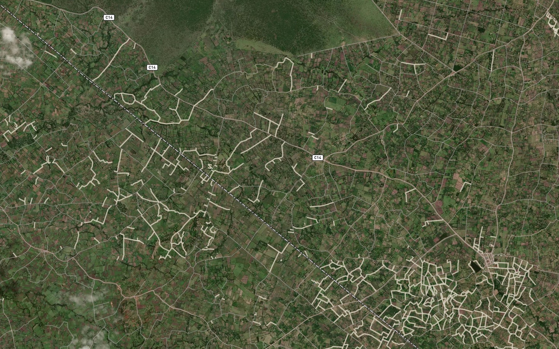 Satellite map of the Keltichek Dam