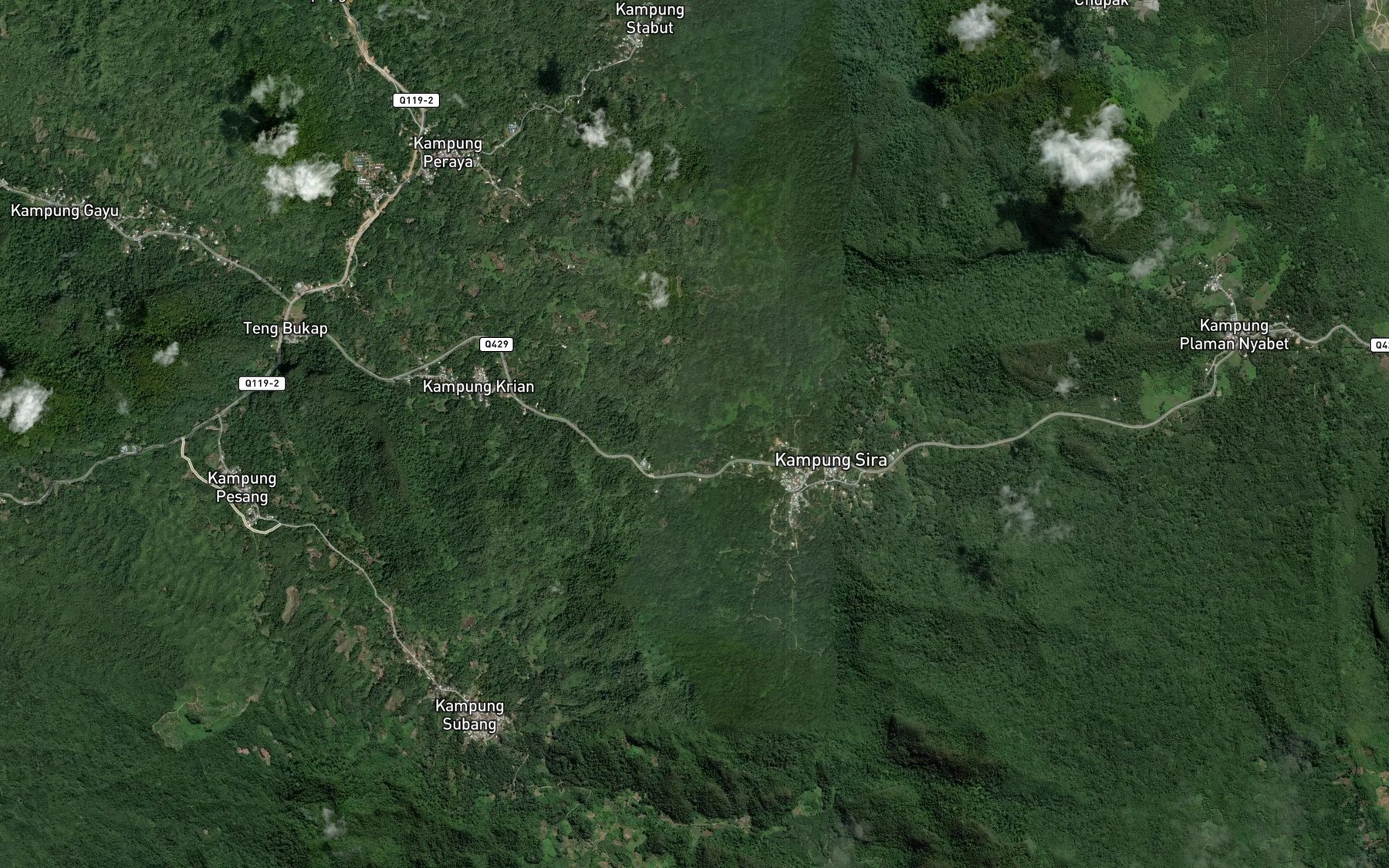 Satellite map of the Sungai Mentun