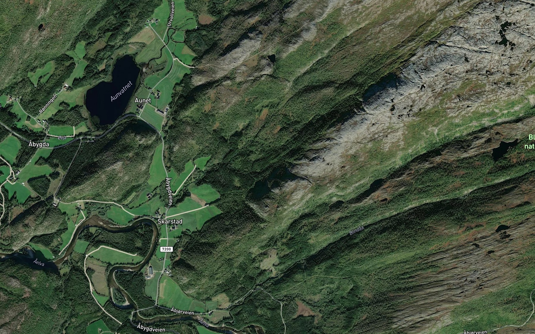 Satellite map of the Kvennbekkjen