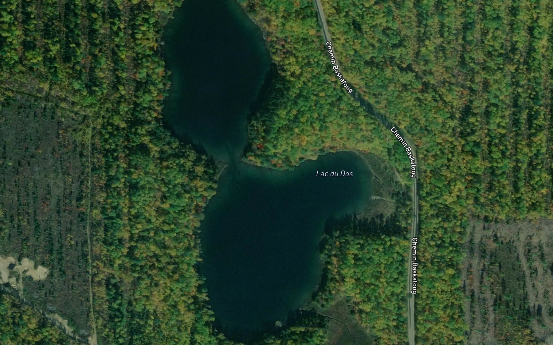 Satellite map of the Lac du Dos