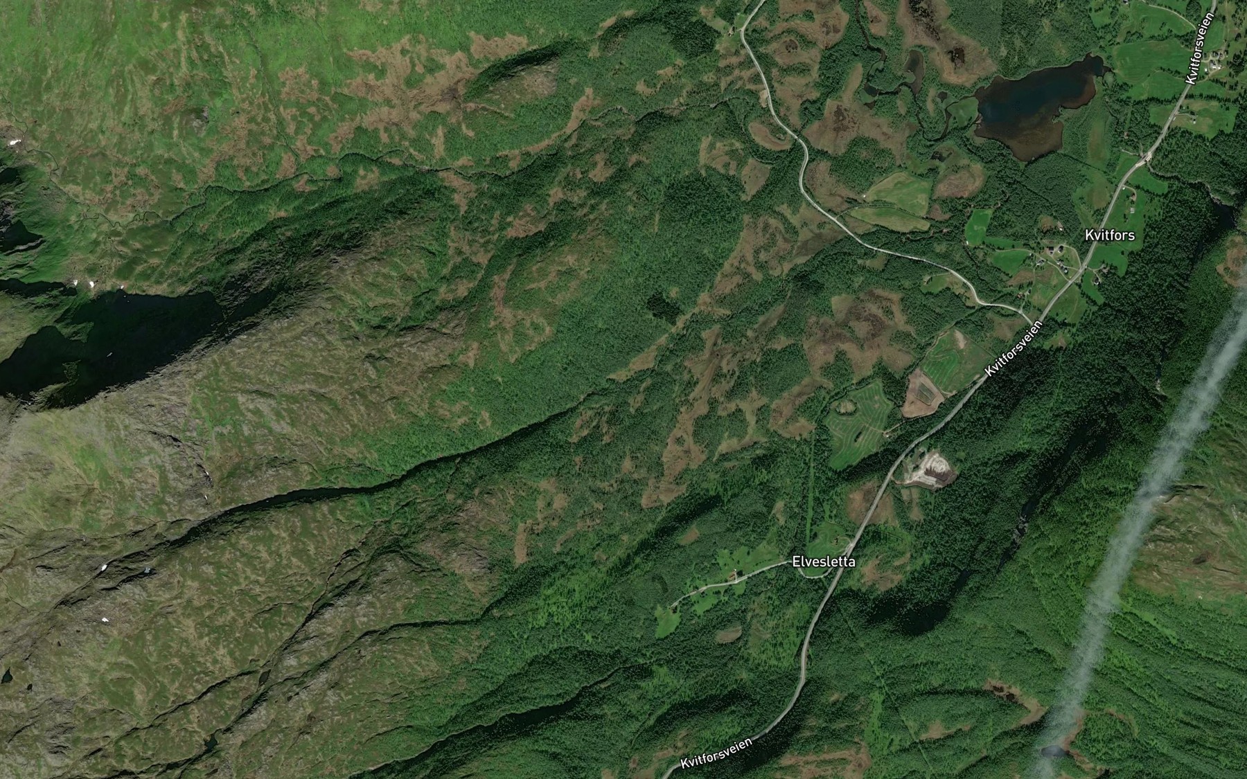 Satellite map of the Jernelva