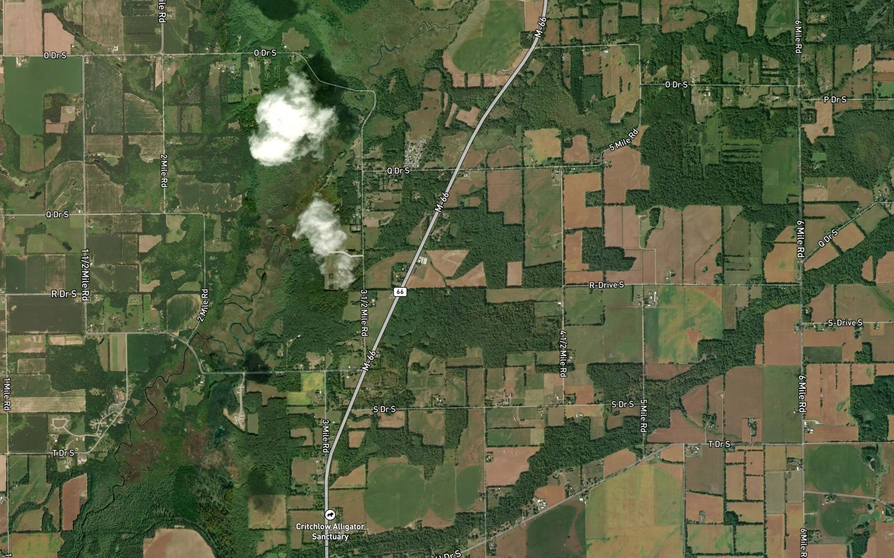 Satellite map of the Histand Drain