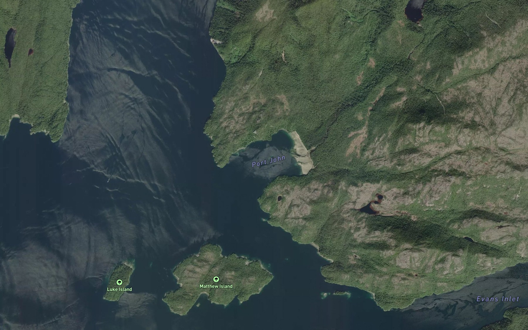 Satellite map of the Port John