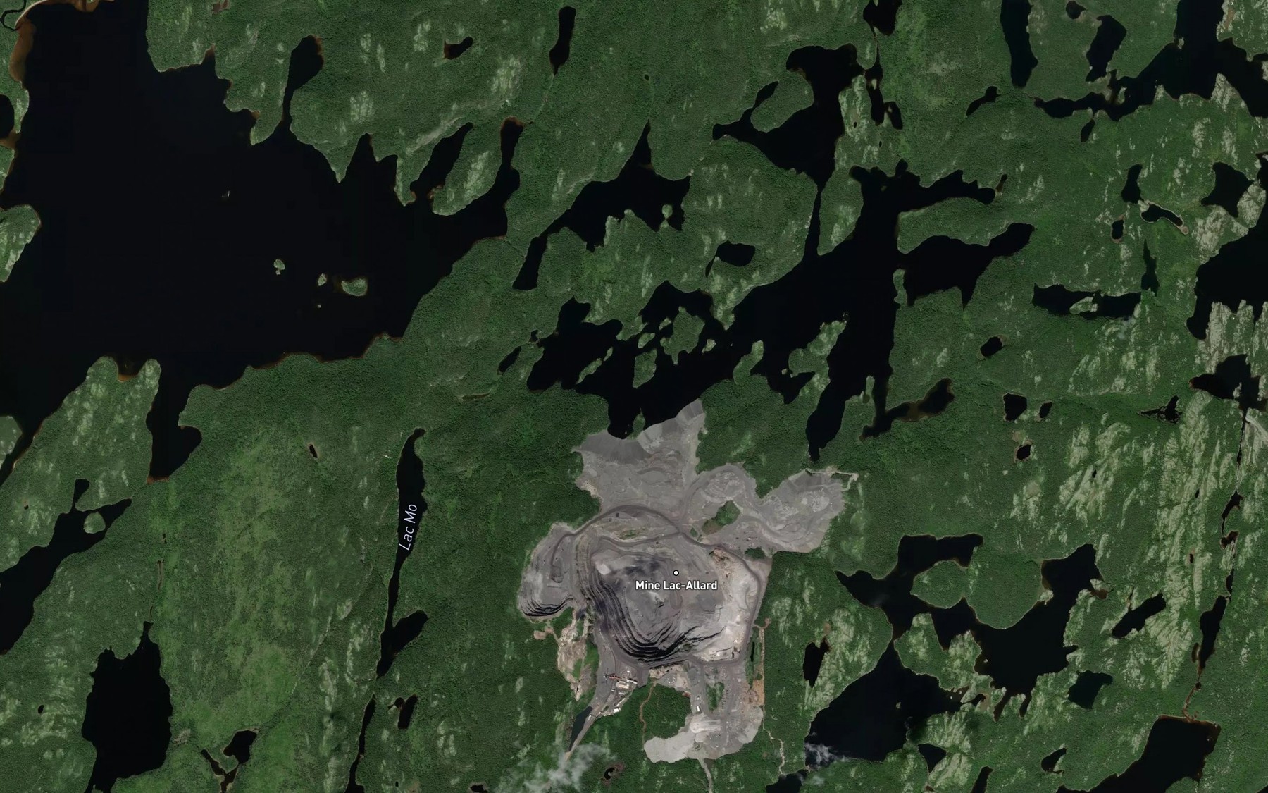 Satellite map of the Lac Grondin
