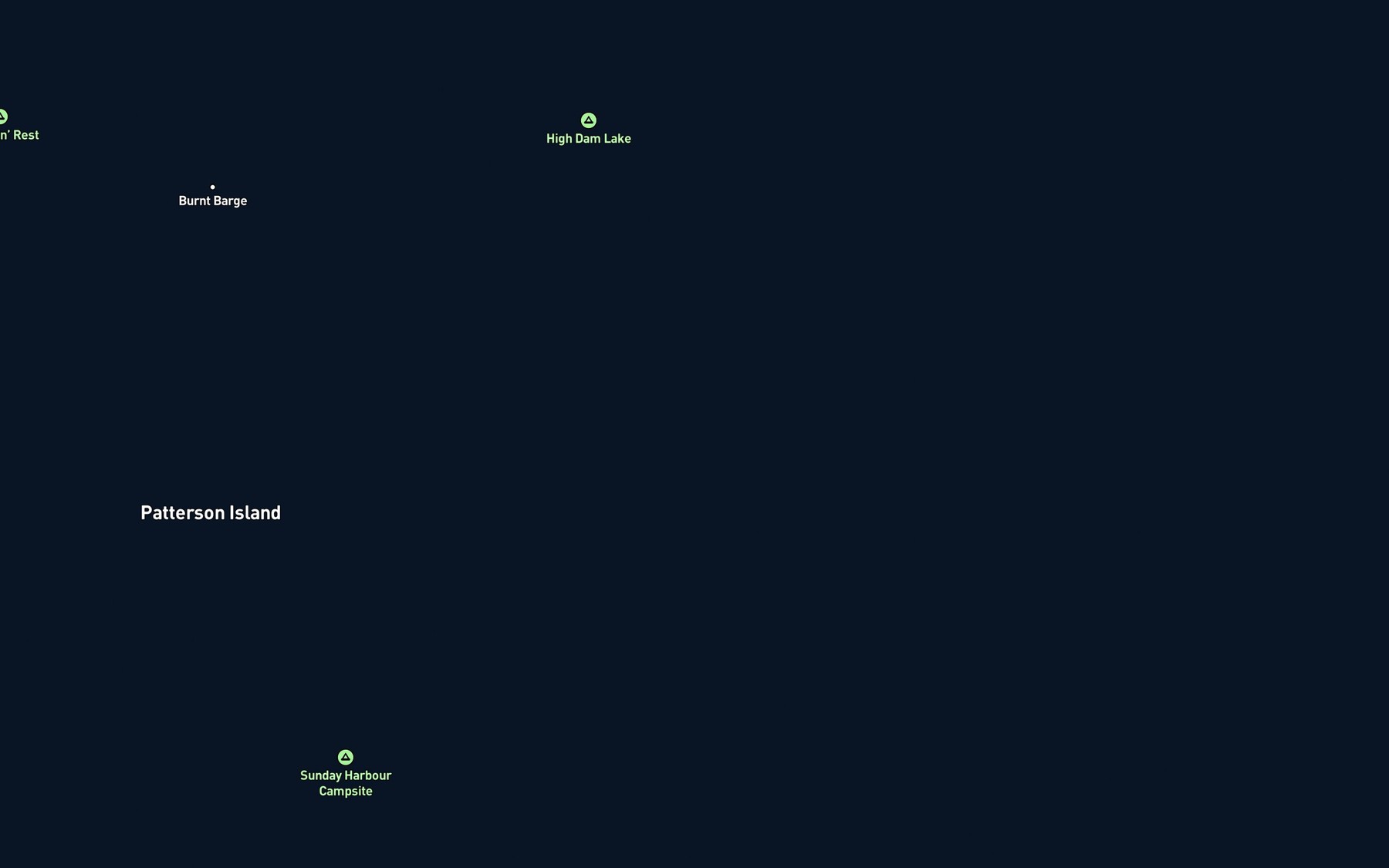 Satellite map of the Swim Lake