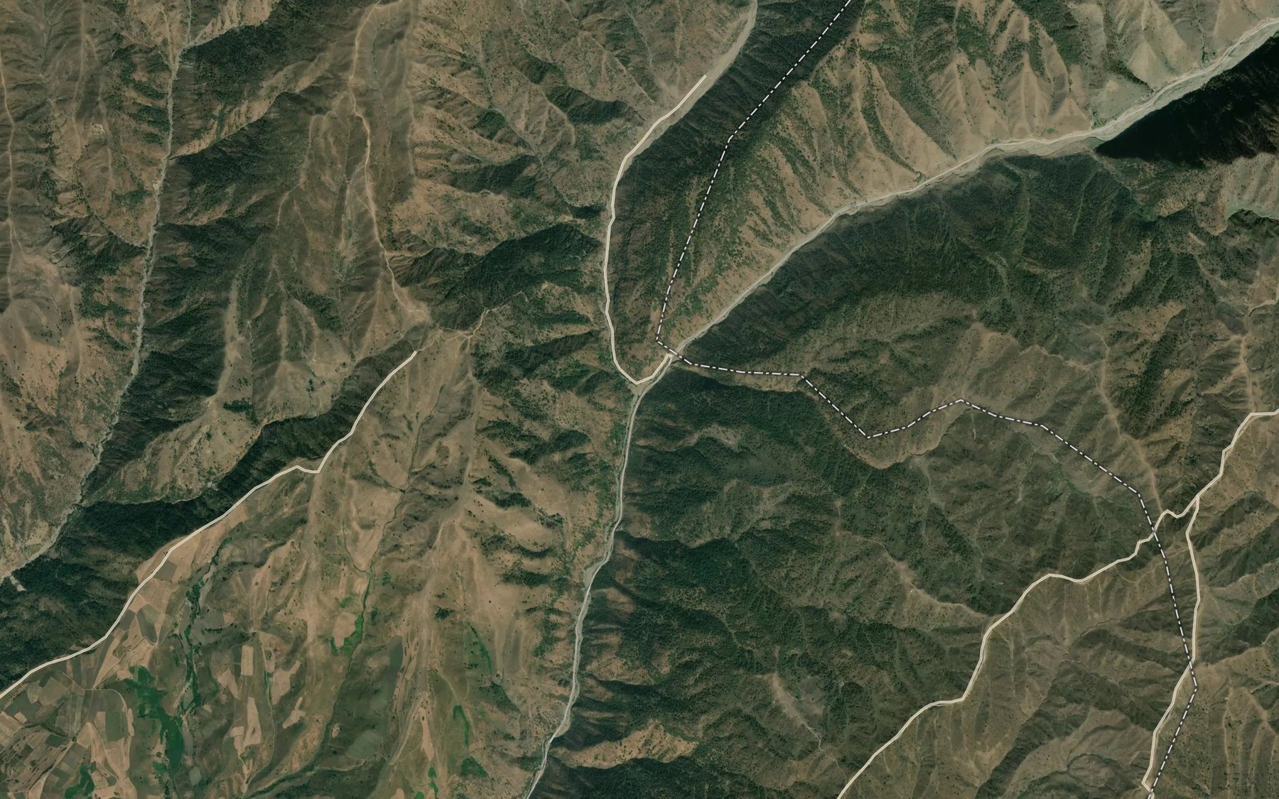 Satellite map of the Taldy-Suu