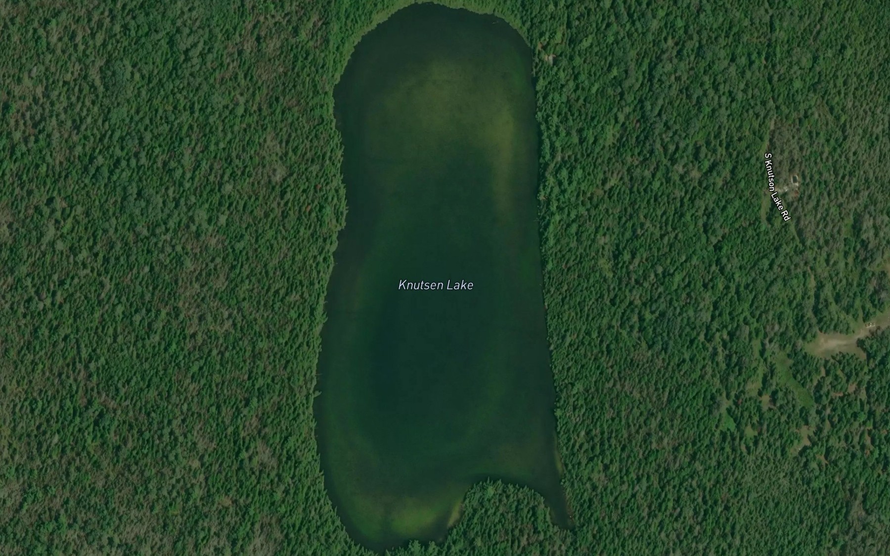 Satellite map of the Knutsen Lake