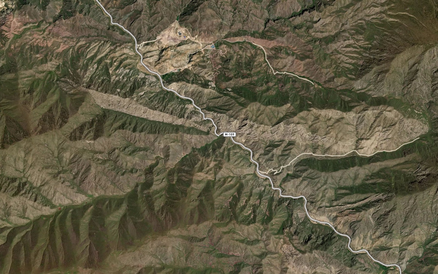Satellite map of the Semiz-Say