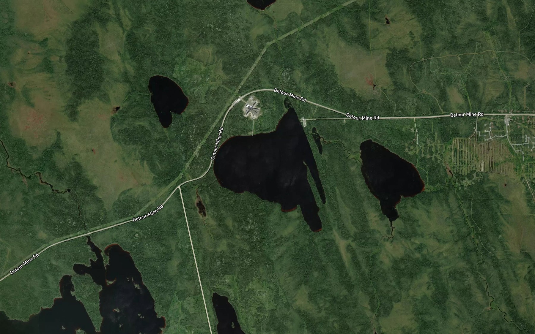Satellite map of the McAlpine Lake