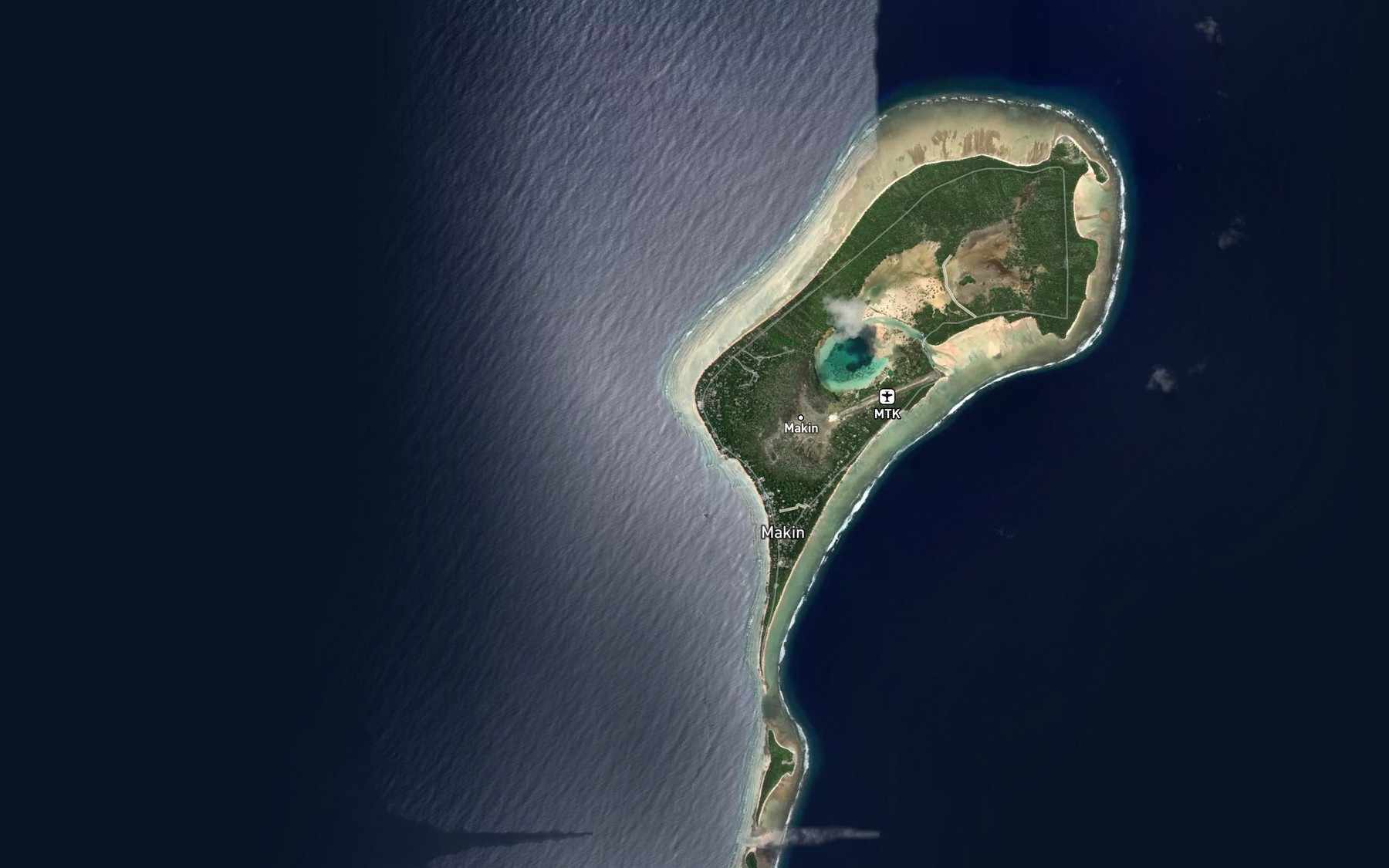 Satellite map of the Canoe Passes
