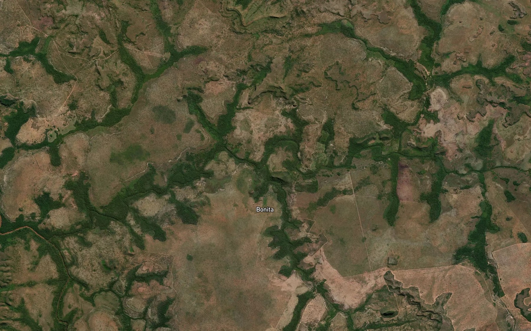 Satellite map of the Ribeirao Ribeiraozinho