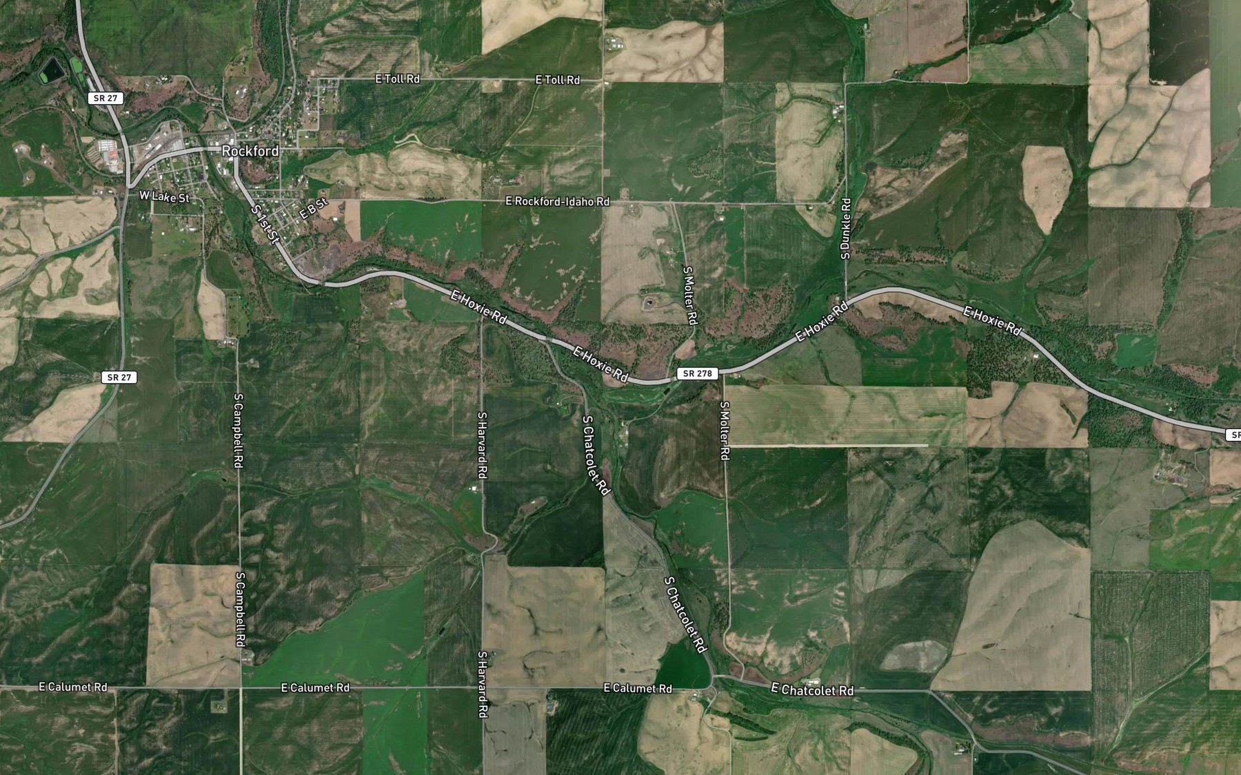 Satellite map of the Murphy Creek