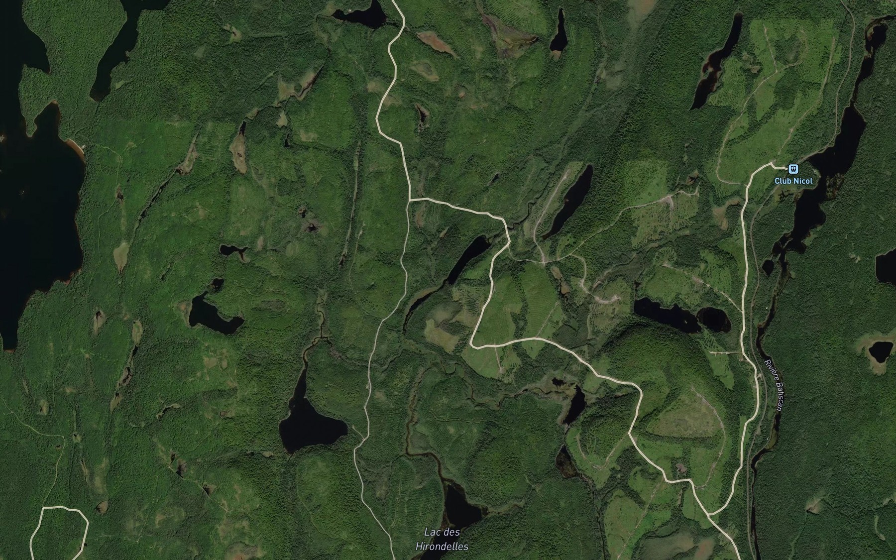 Satellite map of the Petit lac des Hirondelles
