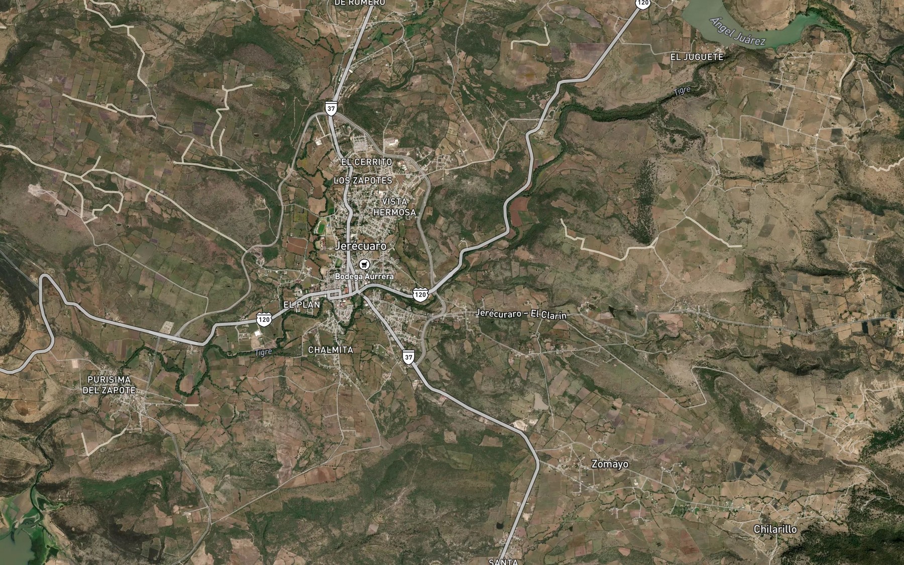 Satellite map of the Palo Flojo
