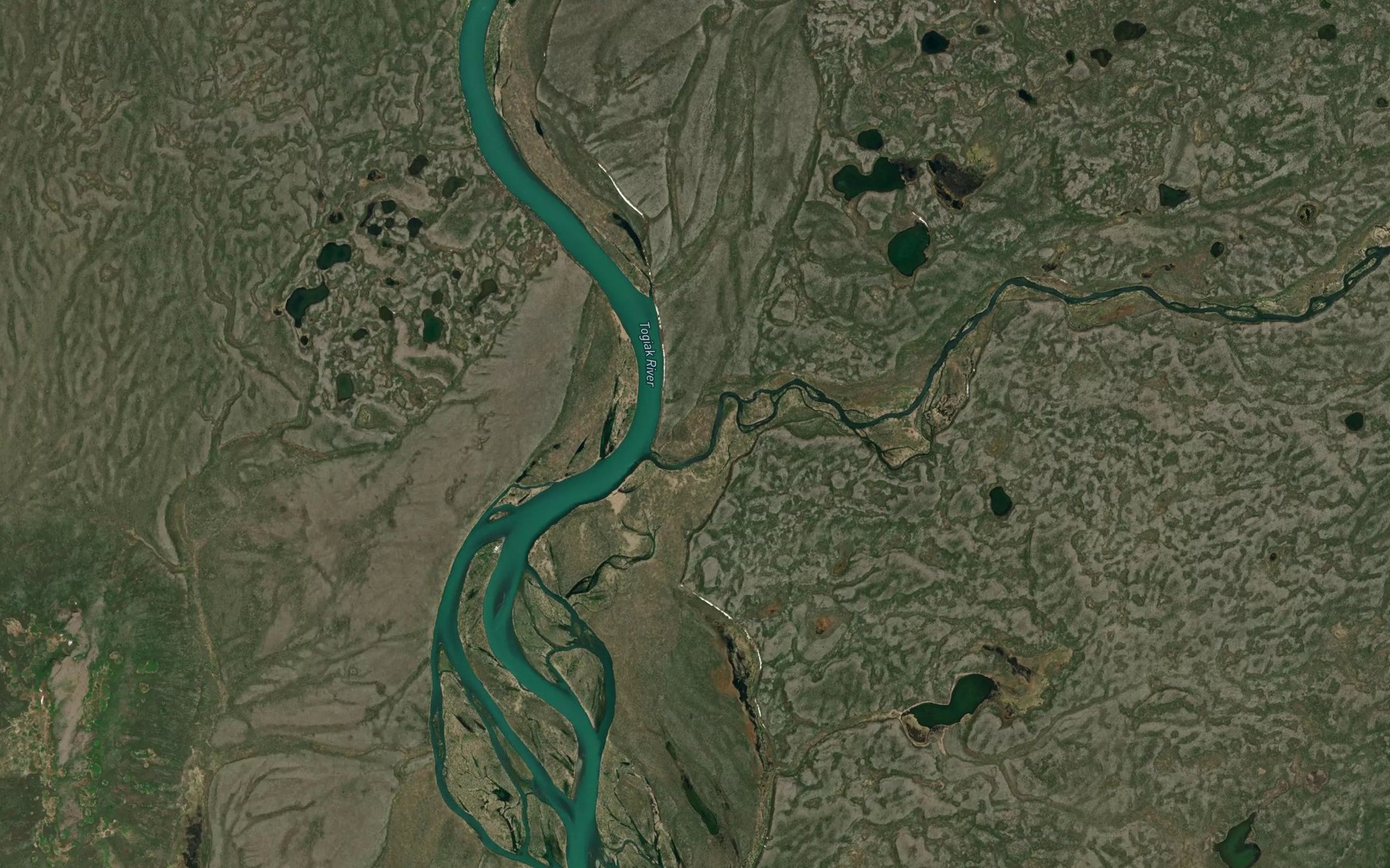 Satellite map of the Pungokepuk Creek