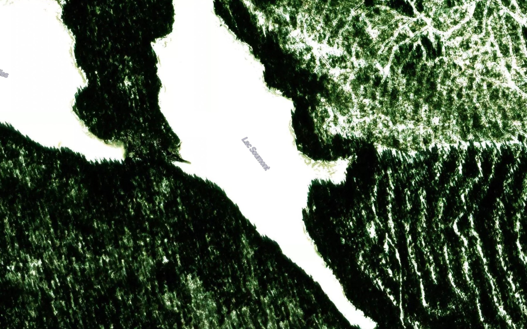Satellite map of the Lac Soumont