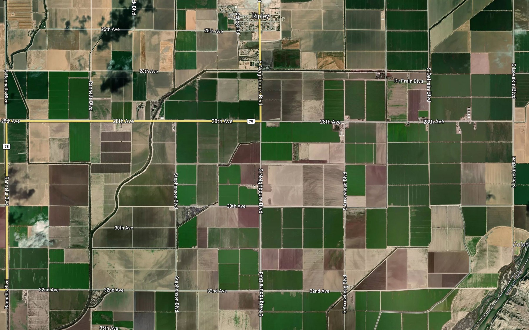 Satellite map of the C-16 Canal
