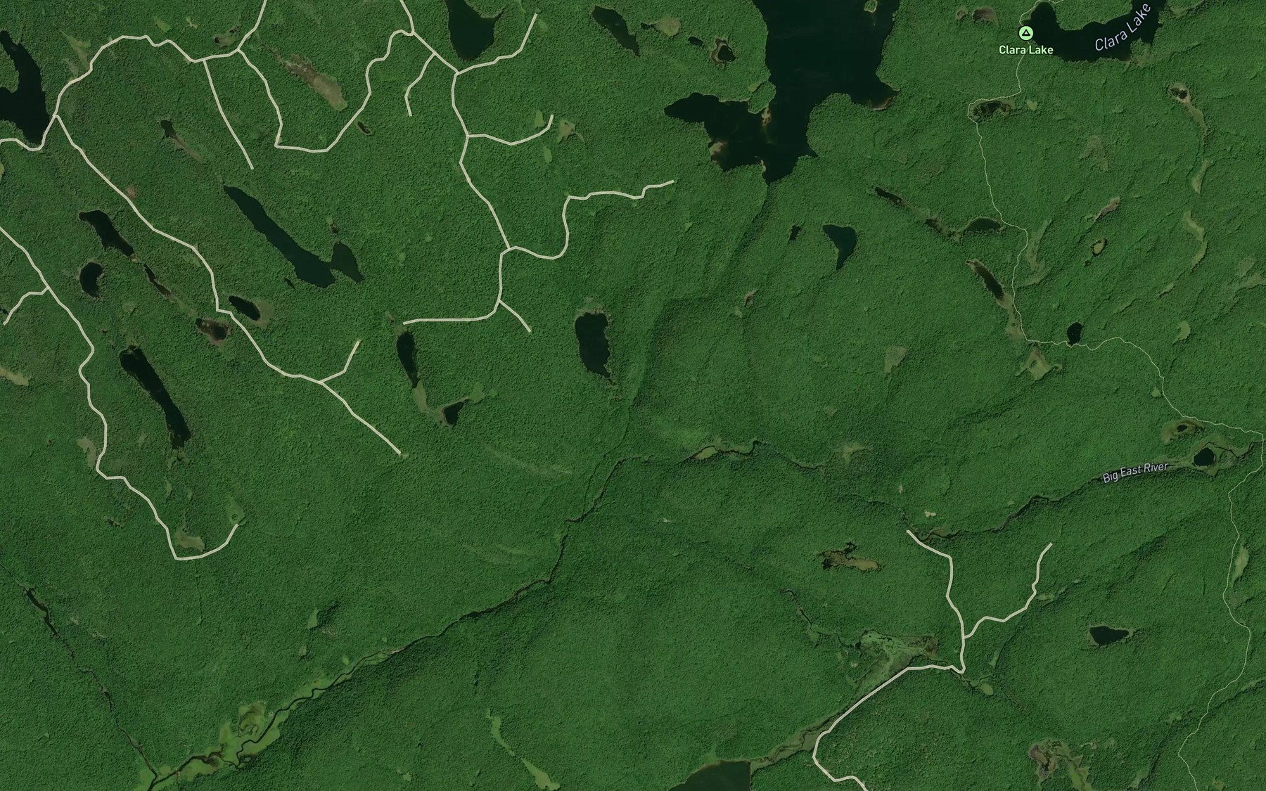 Satellite map of the Mink Creek