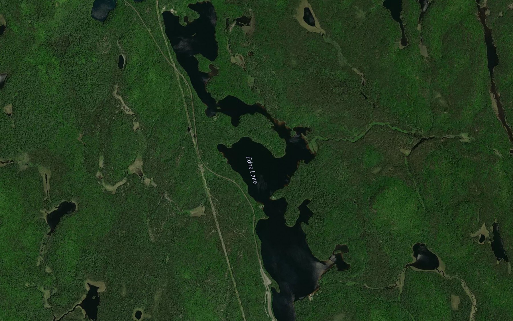 Satellite map of the Edna Lake