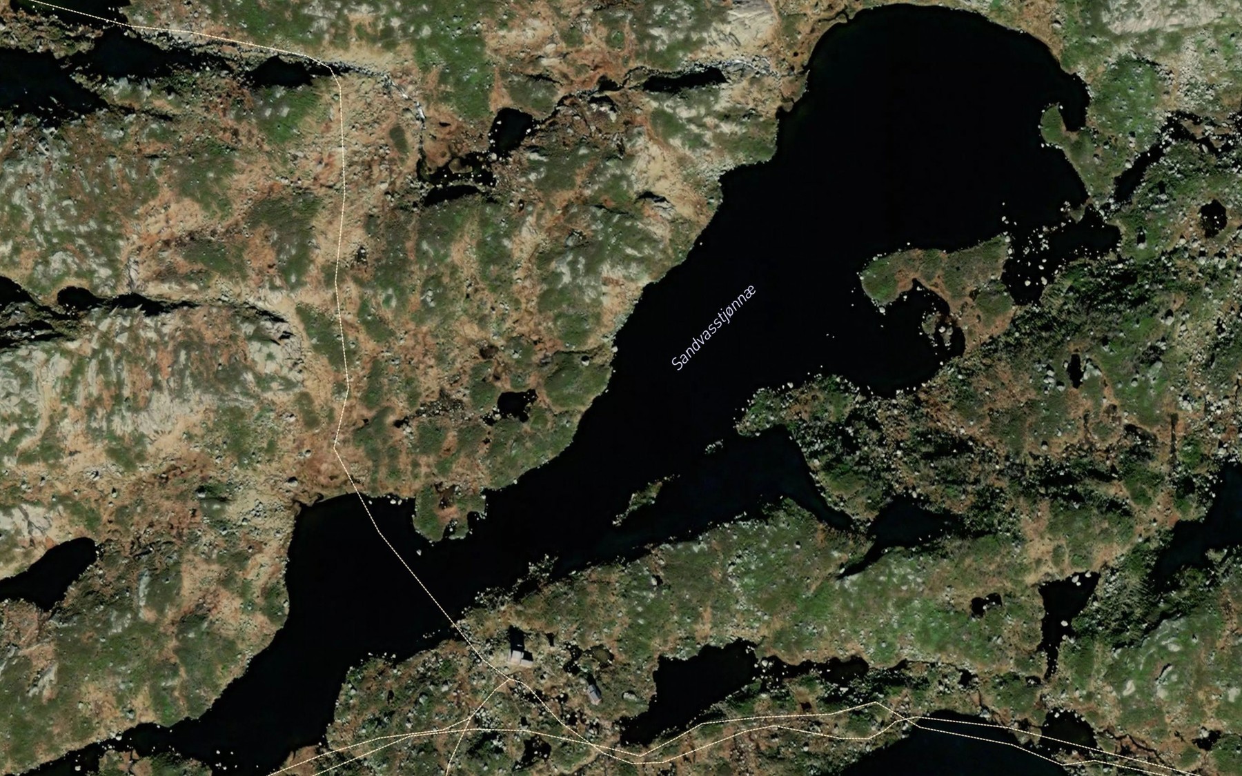 Satellite map of the Sandvasstjonnae