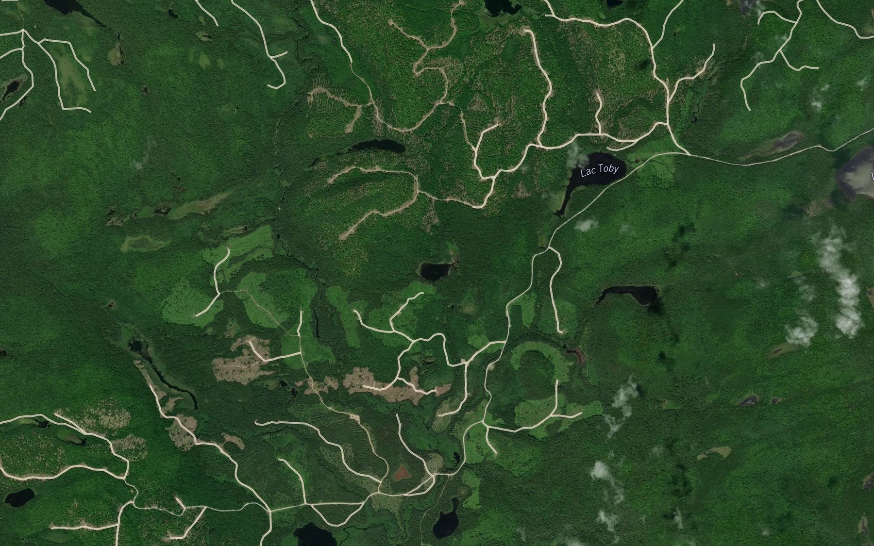 Satellite map of the Lac Stanislas