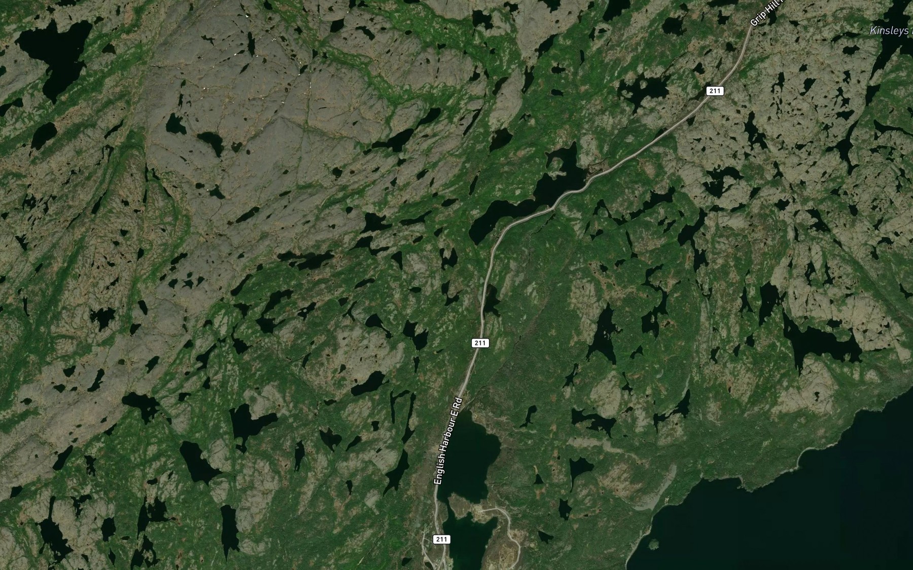 Satellite map of the Charlie Hustlers Pond