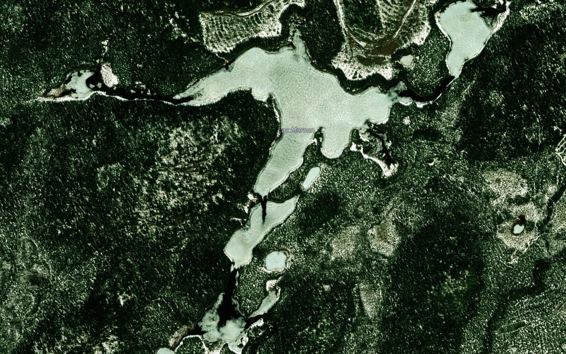 Satellite map of the Lac Maroon
