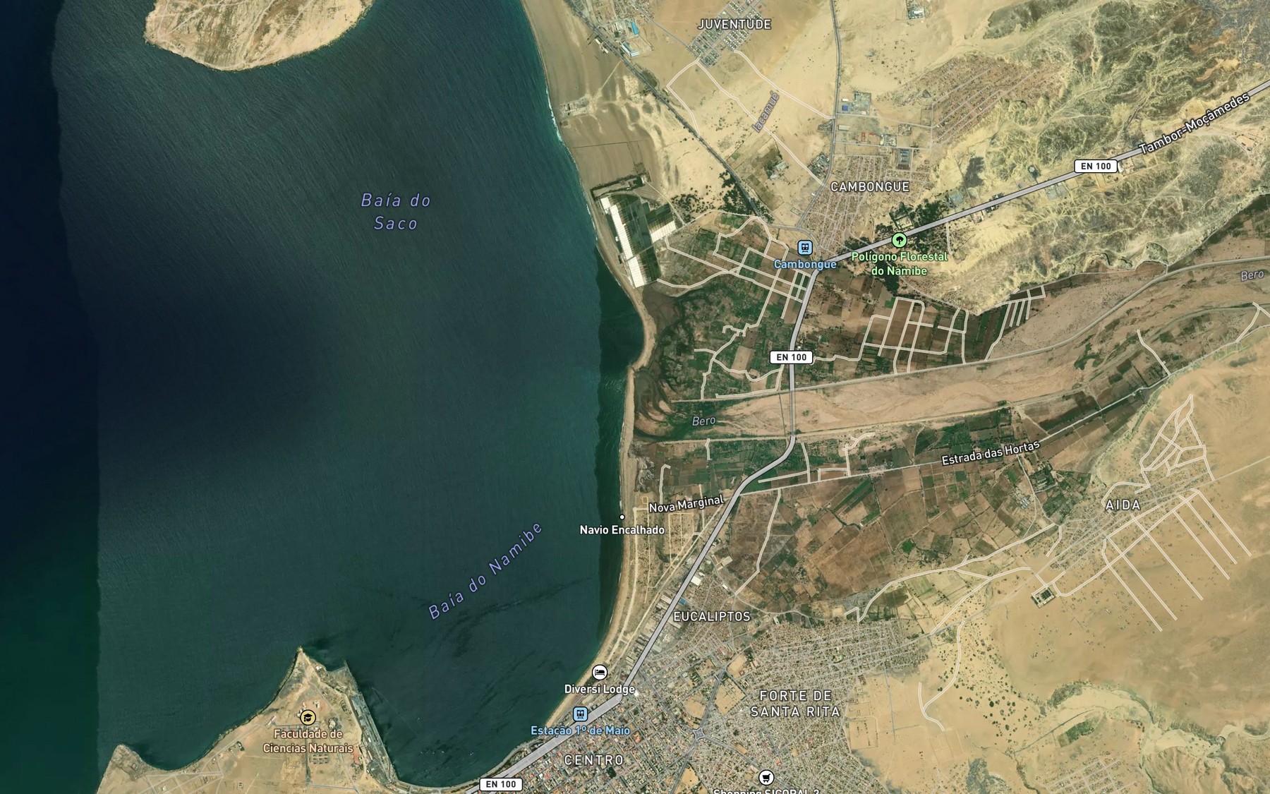 Satellite map of the Bero