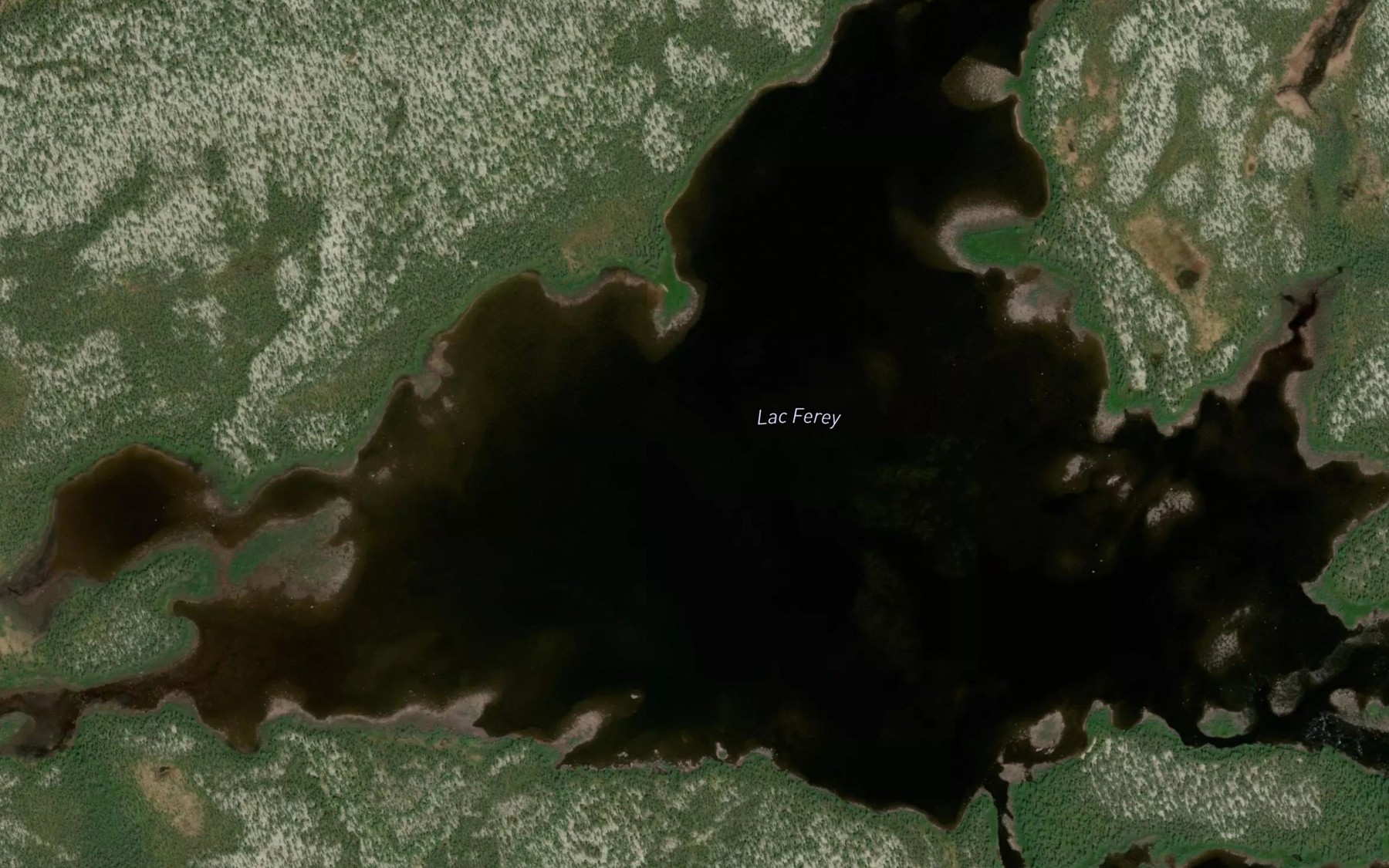 Satellite map of the Lac Ferey