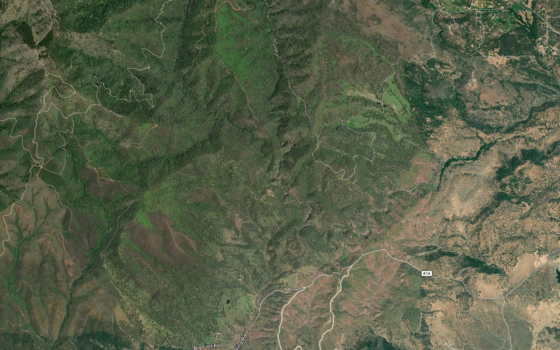 Satellite map of the Jerusalem Creek