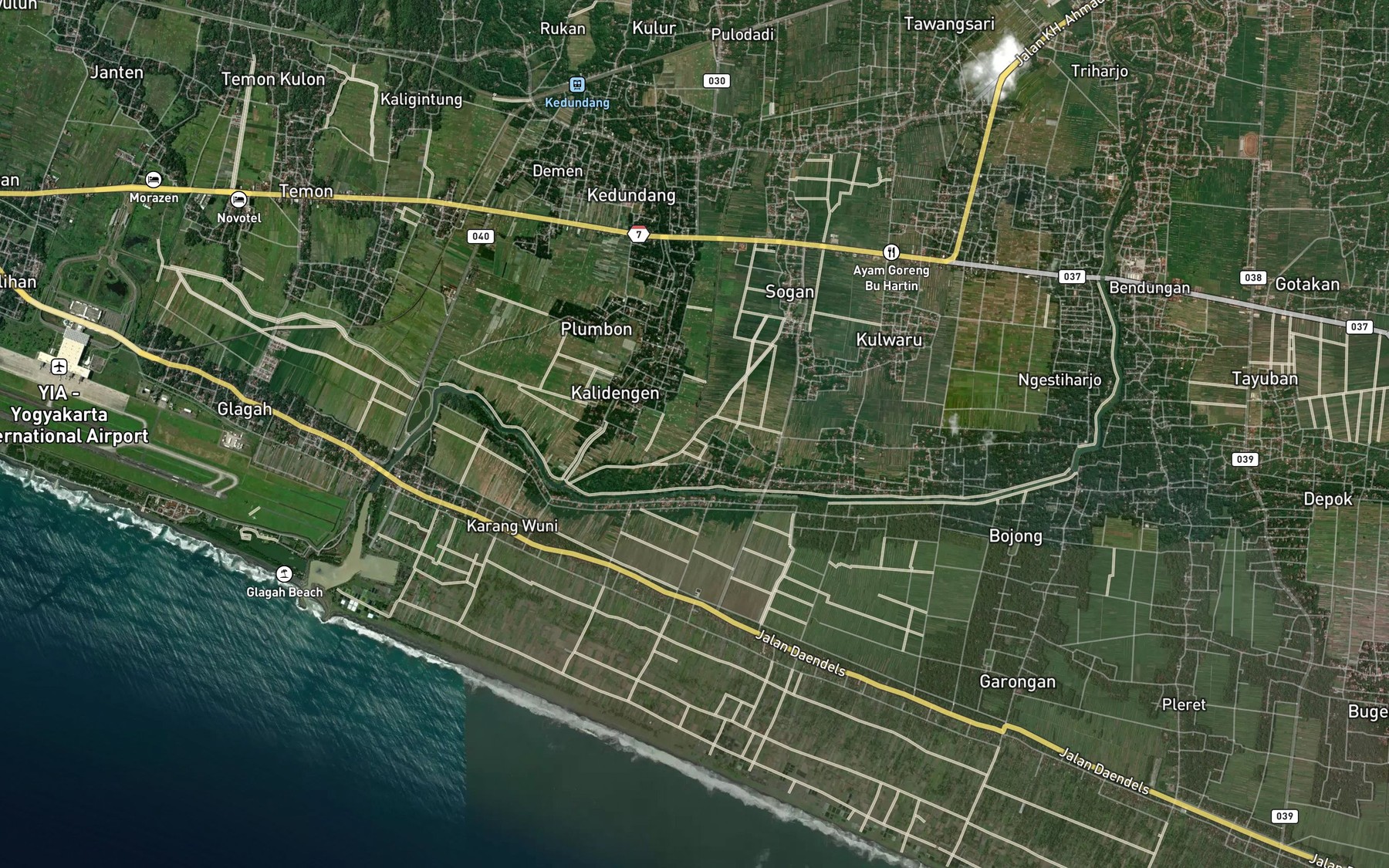 Satellite map of the Kali Bogem