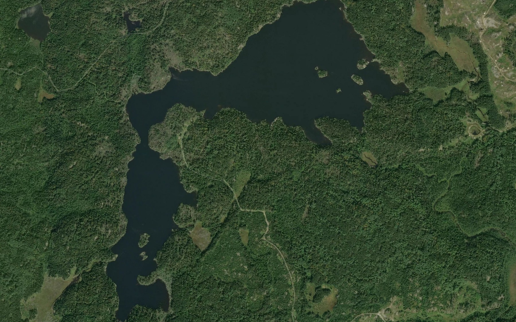 Satellite map of the Cunniah Lake