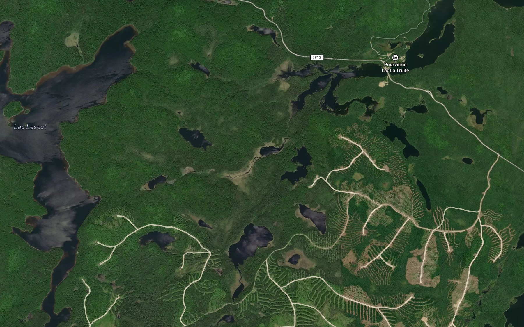 Satellite map of the Lac du Vieux Sentier