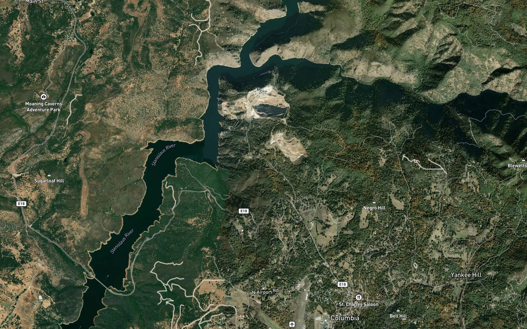 Satellite map of the Vine Spring