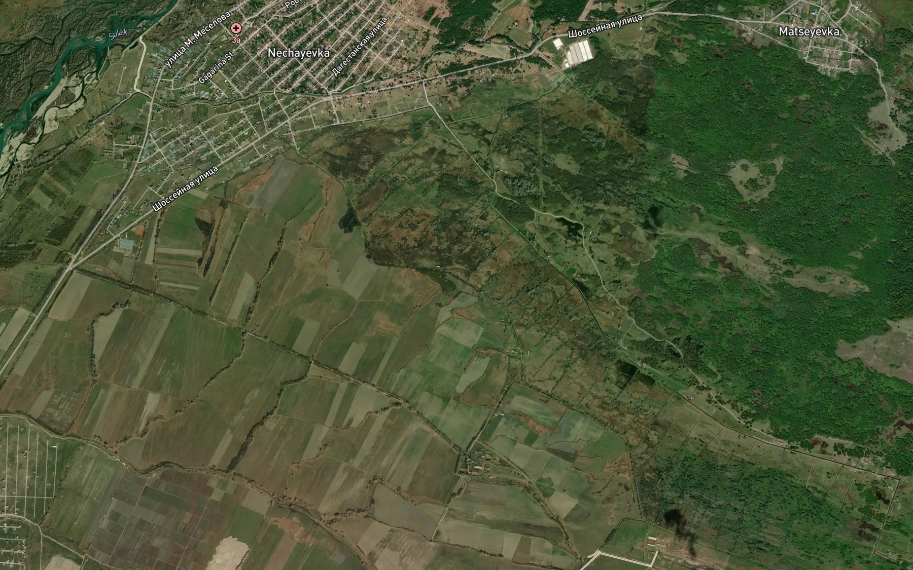 Satellite map of the Kanal Oktyabr'skiy Vodosbros